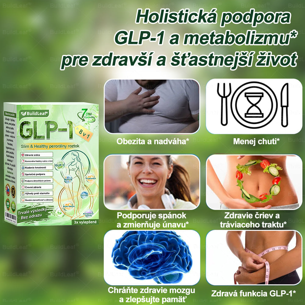 🍀🧑‍⚕️🍀BuildLeaf® GLP-1 8-v-1 Fit & Vital Perorálny Roztok (Len raz denne, viditeľné zmeny už za 7 dní) Pre obezitu, kardiovaskulárne ochorenia, cukrovku, spánkové apnoe, zdravie čriev, problémy s kĺbmi a ďalšie
