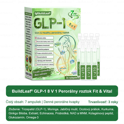 🍀🧑‍⚕️🍀BuildLeaf® GLP-1 8-v-1 Fit & Vital Perorálny Roztok (Len raz denne, viditeľné zmeny už za 7 dní) Pre obezitu, kardiovaskulárne ochorenia, cukrovku, spánkové apnoe, zdravie čriev, problémy s kĺbmi a ďalšie