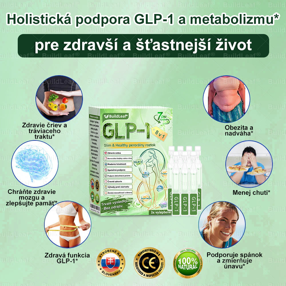 🍀🧑‍⚕️🍀BuildLeaf® GLP-1 8-v-1 Fit & Vital Perorálny Roztok (Len raz denne, viditeľné zmeny už za 7 dní) Pre obezitu, kardiovaskulárne ochorenia, cukrovku, spánkové apnoe, zdravie čriev, problémy s kĺbmi a ďalšie