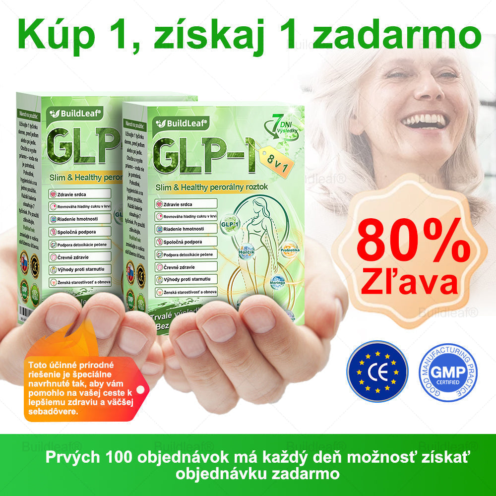 🍀🧑‍⚕️🍀BuildLeaf® GLP-1 8-v-1 Fit & Vital Perorálny Roztok (Len raz denne, viditeľné zmeny už za 7 dní) Pre obezitu, kardiovaskulárne ochorenia, cukrovku, spánkové apnoe, zdravie čriev, problémy s kĺbmi a ďalšie