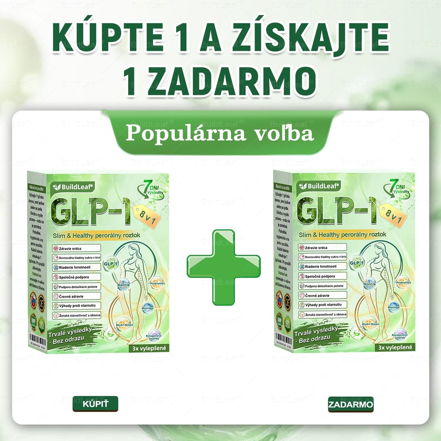🍀🧑‍⚕️🍀BuildLeaf® GLP-1 8-v-1 Fit & Vital Perorálny Roztok (Len raz denne, viditeľné zmeny už za 7 dní) Pre obezitu, kardiovaskulárne ochorenia, cukrovku, spánkové apnoe, zdravie čriev, problémy s kĺbmi a ďalšie
