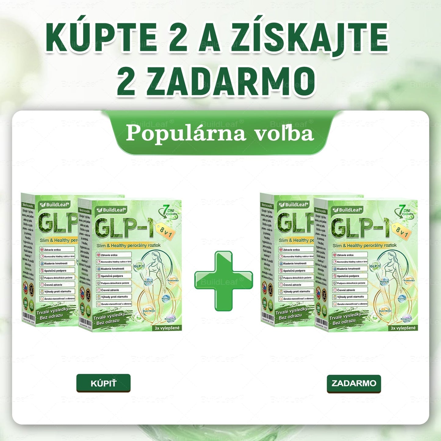 🍀🧑‍⚕️🍀BuildLeaf® GLP-1 8-v-1 Fit & Vital Perorálny Roztok (Len raz denne, viditeľné zmeny už za 7 dní) Pre obezitu, kardiovaskulárne ochorenia, cukrovku, spánkové apnoe, zdravie čriev, problémy s kĺbmi a ďalšie